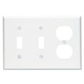 Leviton Wallplat 2Swth/Recpt Wht 80521-00W